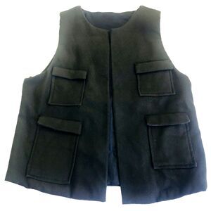 Shooting Hunting Vest Handmade Sleeveless Lined Black Unisex 36" - 42" Chest